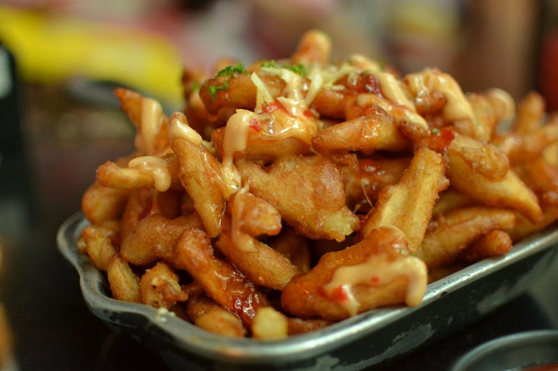 Seasoned Waffle Fries at Wing Snob
